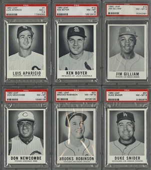 1960 Leaf Baseball Complete Set (144) Plus #25 Grant Variation - #5 on the PSA Set Registry!